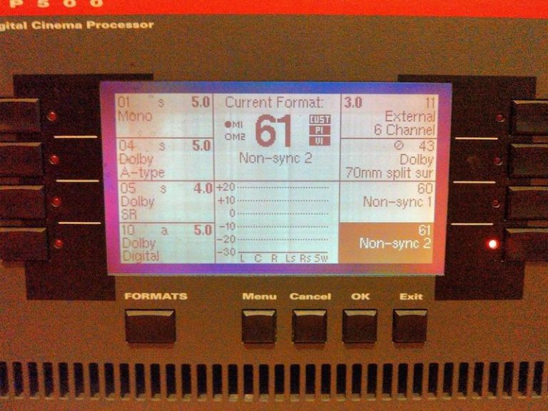Dolby CP500 Front Panel Menus_fw-v1.65