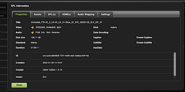 Формат DCP (Digital Cinema Package)
